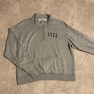 PINK quarter zip sweater